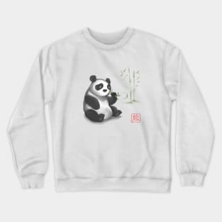 cute panda watercolor Crewneck Sweatshirt